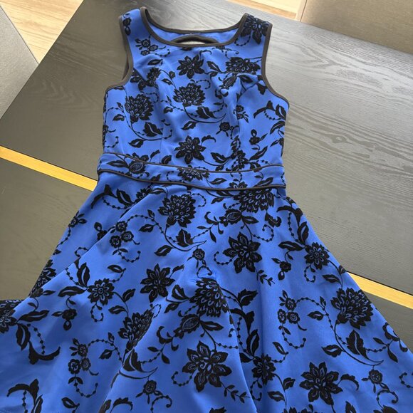 Jodi Kristopher Fit & Flare Formal Blue/Black Sz 3Jr Fitted Waist Band EUC - Picture 8 of 8